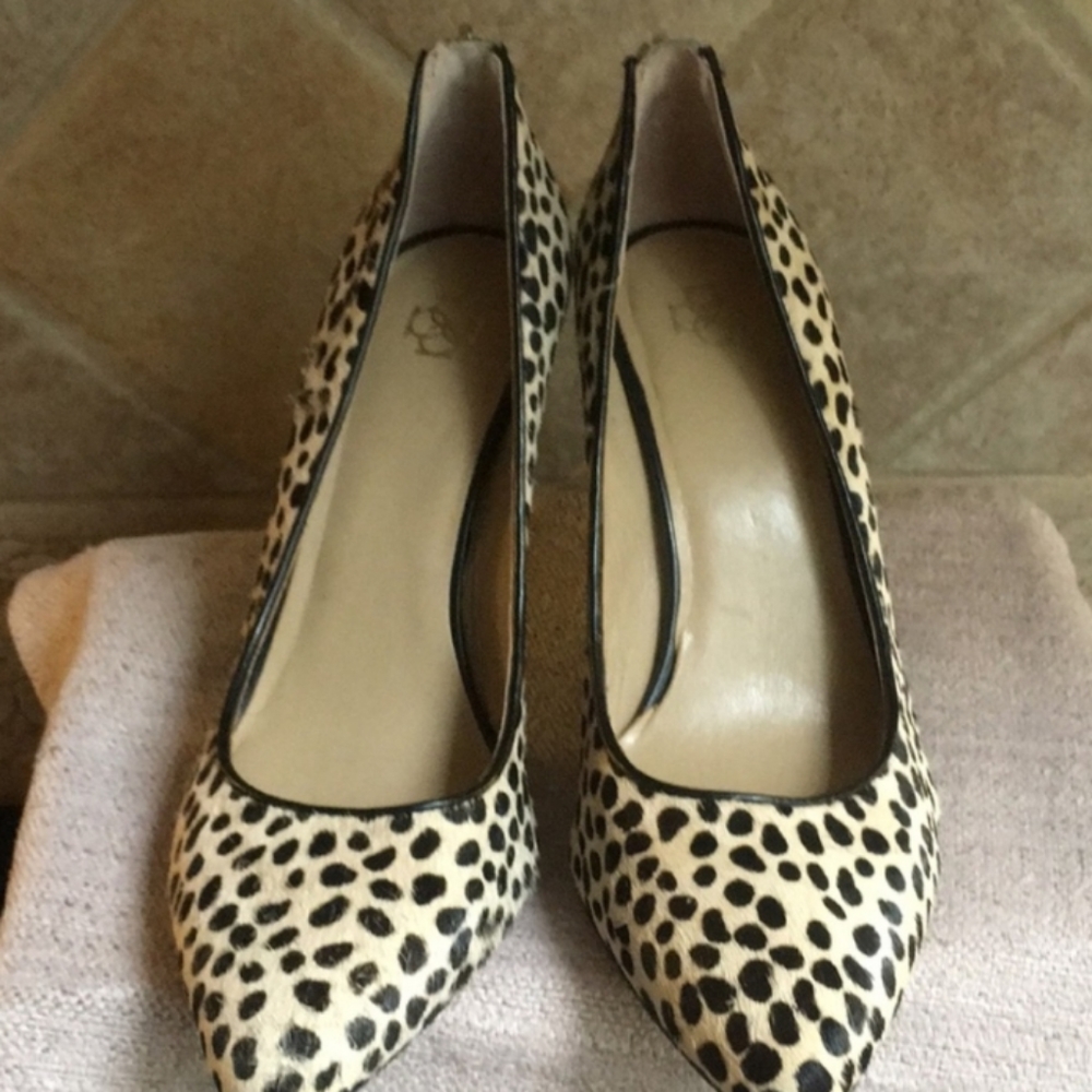 Ann Taylor Womens Classic Pump Shoes Beige Cheetah